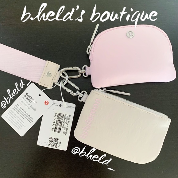 lululemon Dual Pouch Wristlet in White Opal/Meadowsweet Pink OS Brand New NWT - Picture 6 of 15